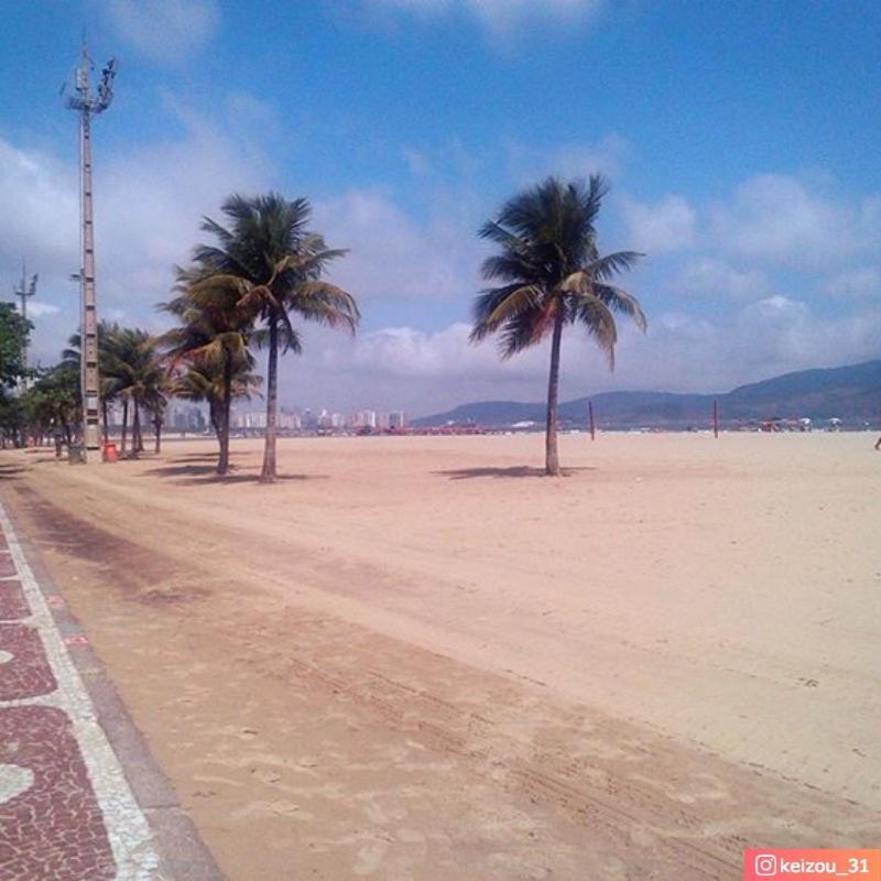 Apartamento Frente Mar Gonzaga Santos 3 Apartman Kültér fotó